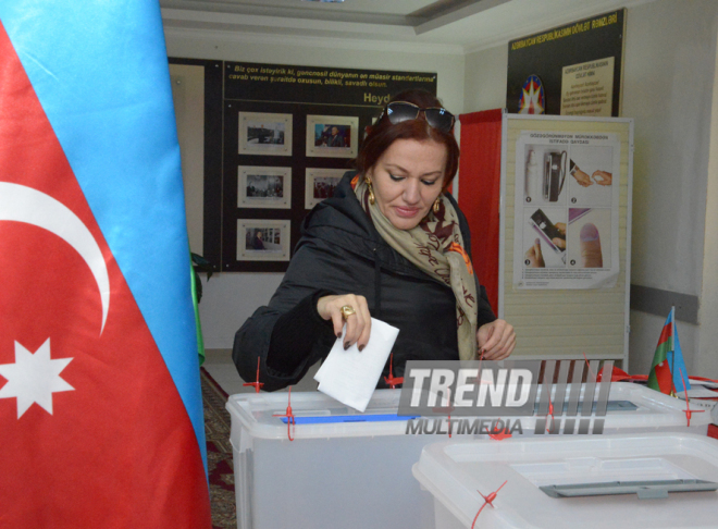 Azerbaijani parliamentary election kicks off. Baku, Azerbaijan, Nov.01, 2015